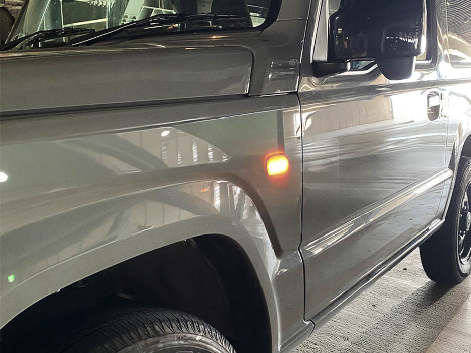 Clear Lens Sequential Blink LED Side Markers For JDM Suzuki 2012-17 Jimny, Swift
