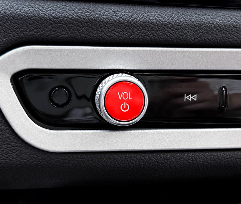 M-Sports Red Stereo Vol Center Knob Trim Button For BMW 2 3 4 Series X5 X6 X7 Z4