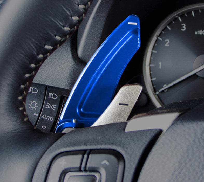 JDM Blue Billet Steering Wheel Paddle Shifter Extension Covers For Lexus GS RX