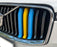 Sweden Flag Color Grille Decoration Insert Trims For 2021-up Facelift Volvo XC60
