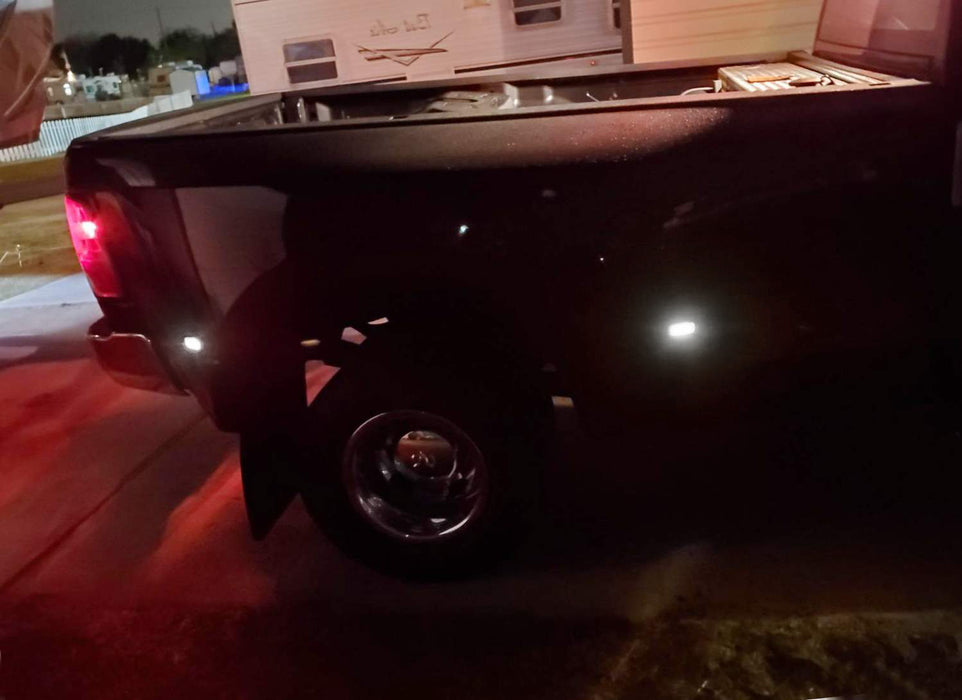 Smoke Lens Front/Rear All White LED Fender Side Marker Lamps For 2010-18 RAM DRW