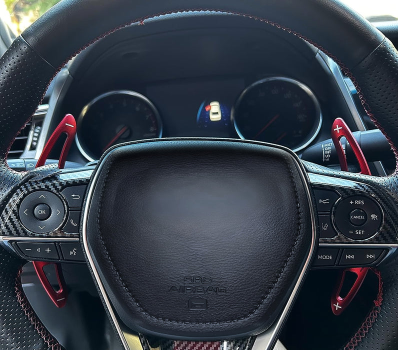 Sports Red Aluminum Larger Paddle Shifter For Toyota 09-17 Camry, 14-18 Corolla