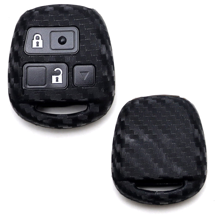 Carbon Fiber Silicone Key Cover For Lexus IS ES GS LS RX GX LX Blade Key Fob