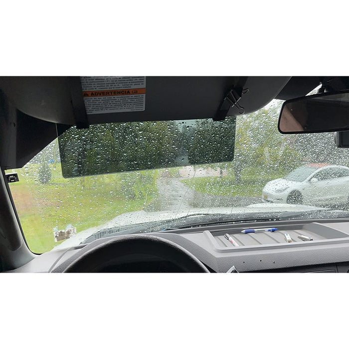 Dark Tinted Anti-Glare Polarized UV Guard Sunvisor Extender For Car Truck SUV RV