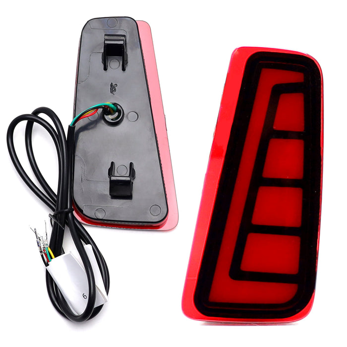 Full LED Bumper Reflector Brake/Sequential Signal Light For 15-20 Subaru Outback