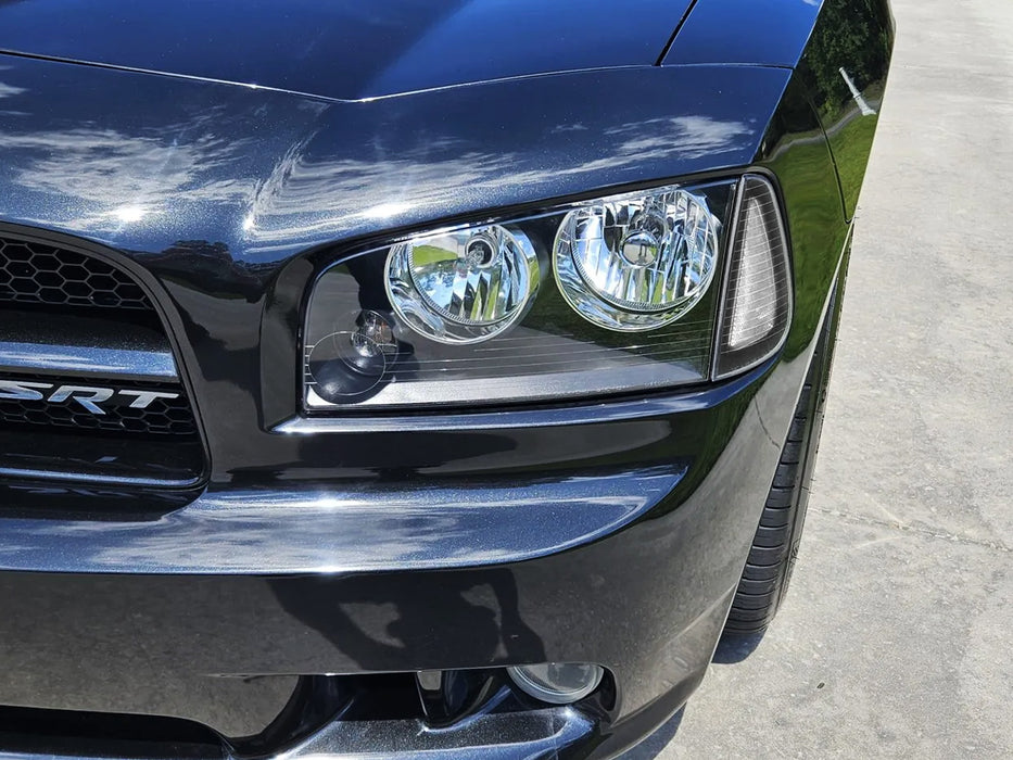 Semi Smoke Clear Lens Headlight Corner Side Marker Lamps For 06-10 Dodge Charger