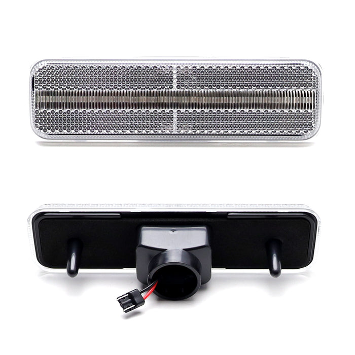 Clear Amber LED Front Side Marker Lights For Dodge 70s Charger Challenger & More