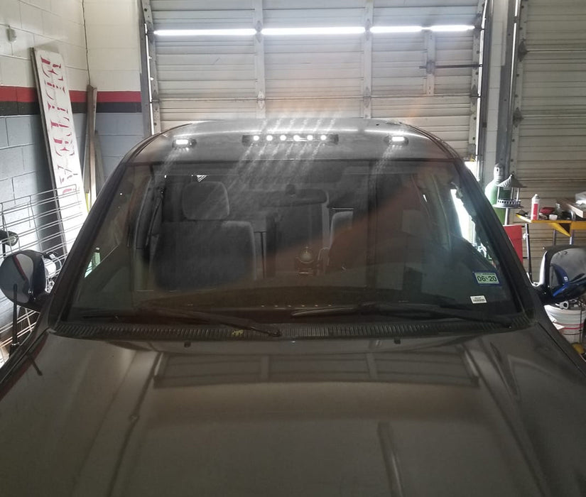 3pc Smoke OEM-Spec White Dotted LED Cab Roof Light For 07-14 Silverado/Sierra HD