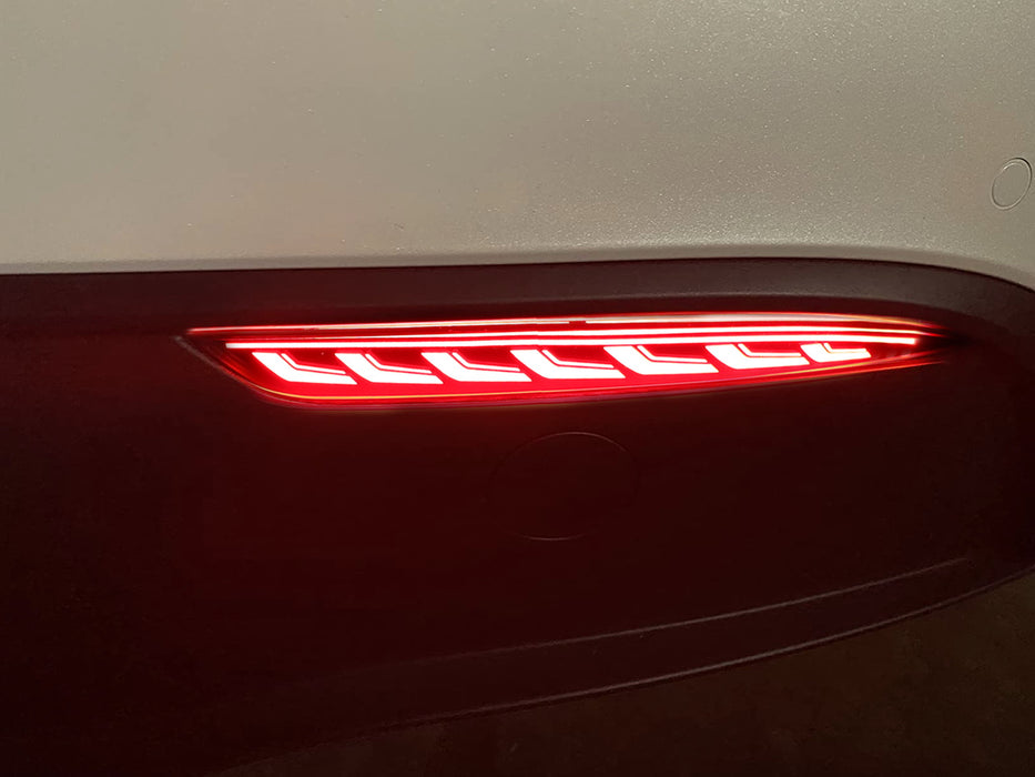 Full LED Bumper Reflector Brake/Sequential Signal Light For 17-23 Tesla Model 3