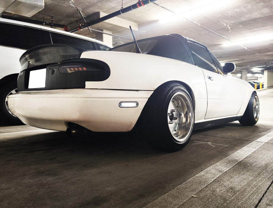 Clear Lens White Full LED Side Marker Light Kit For 90-05 Mazda Miata MX5 NA NB