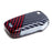 Black/Red "Carbon" Pattern Hard Key Case Shell For Kia Side Button Smart Key Fob