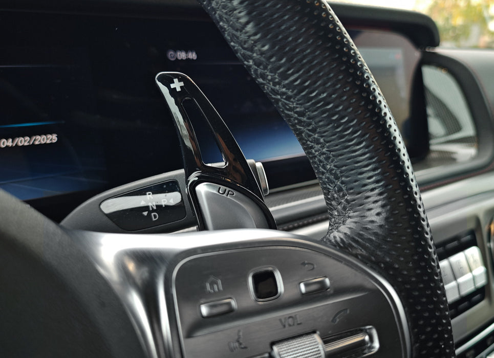 Gloss Black Finish Paddle Shifter For Mercedes AMG ONLY C E S G CLS GLC 43 53 63