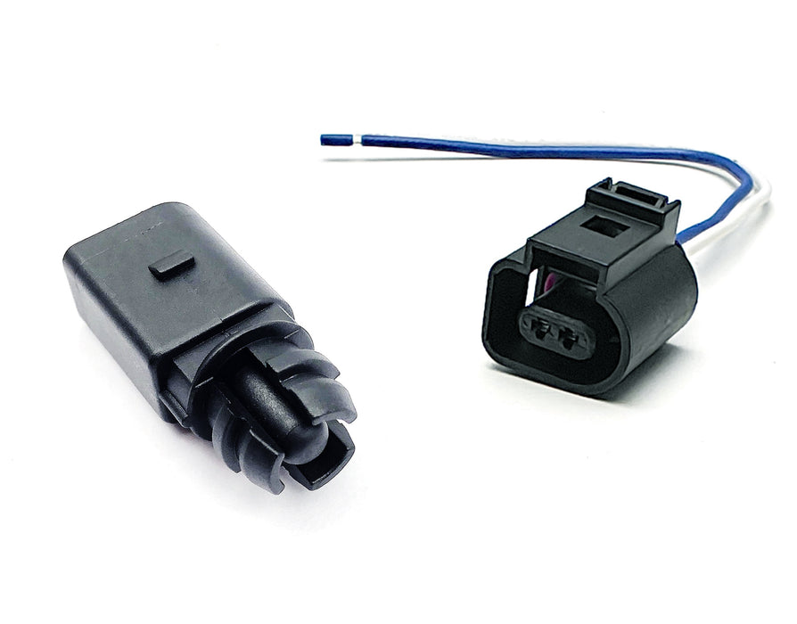 Ambient Air Temperature Sensor w/ 6" 2-Pin Connector Plug Harness For Audi or VW