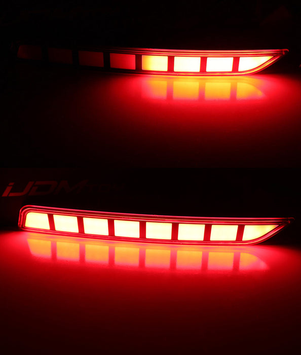 Vehicle Red Rear Reflector Red Lens Full LED Rear Bumper Reflectors For Chevy 21-24 Suburban/Taho ...