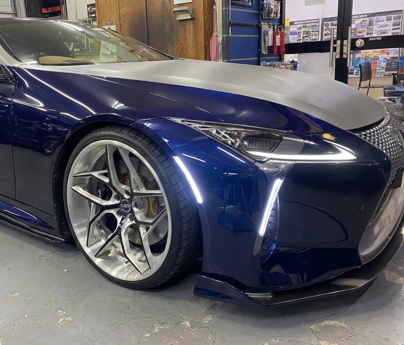 White Full LED Strip Smoked Wheelarch Side Markers For 2018-up Lexus LC 500 500h