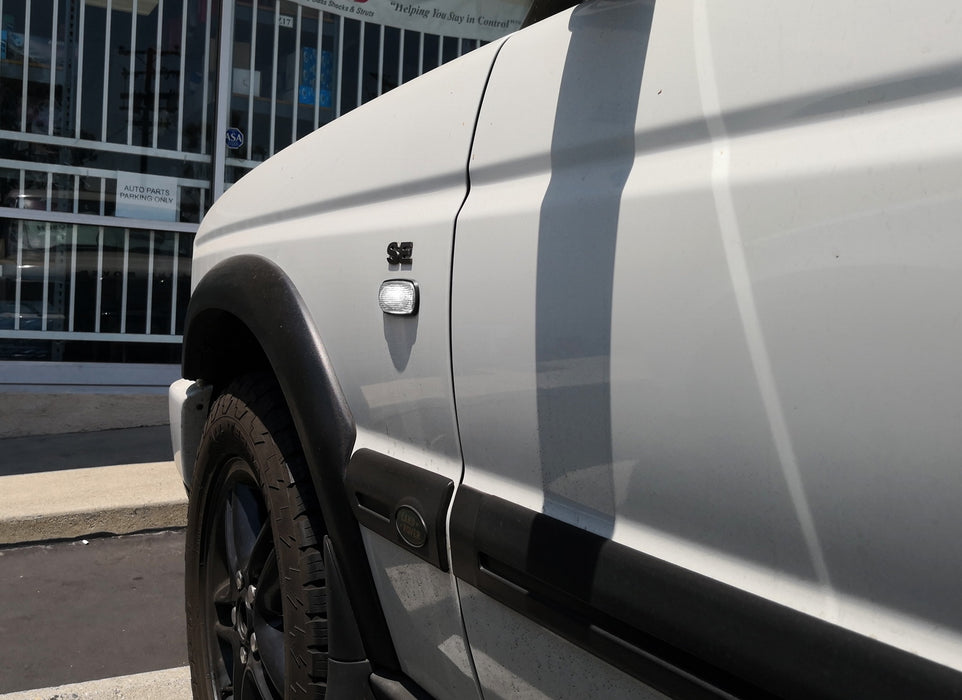 Clear Lens White LED Front Side Marker Lights For Range Rover Sport LR2 LR3 LR4