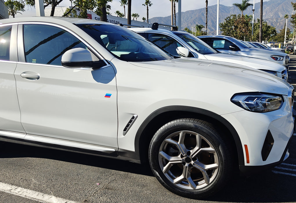 M-Color Acrylic Bumpe/Fender Badge Sticker For BMW 3 4 5 7 Series X1 X3 X5 X6 i4