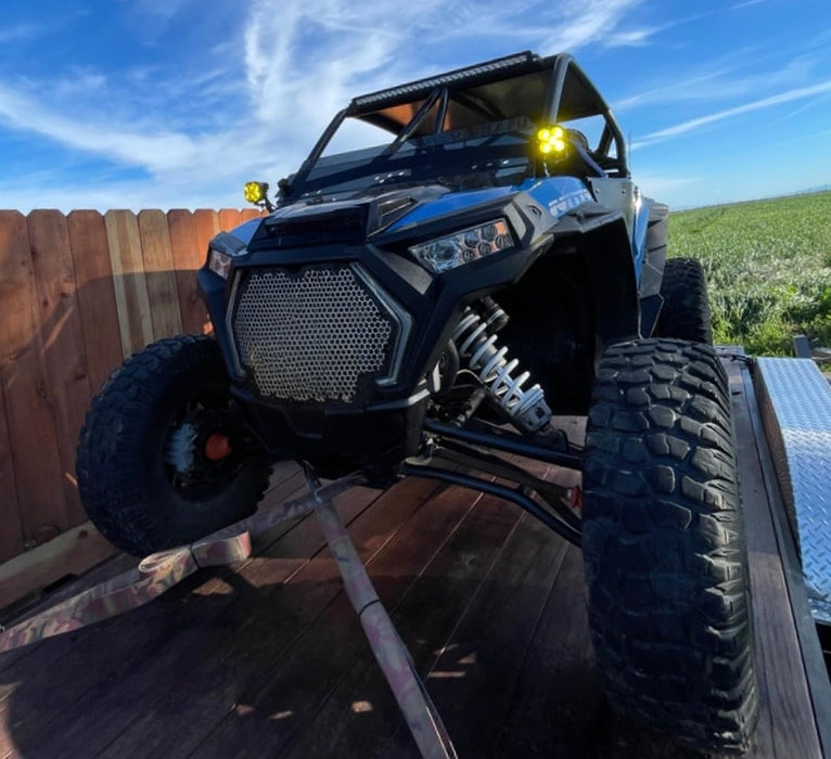 peg perego rzr light kit 3000K Yellow 20W Round LED Ditch Light Kit w/Bracket, Relay For Polaris RZR ATV