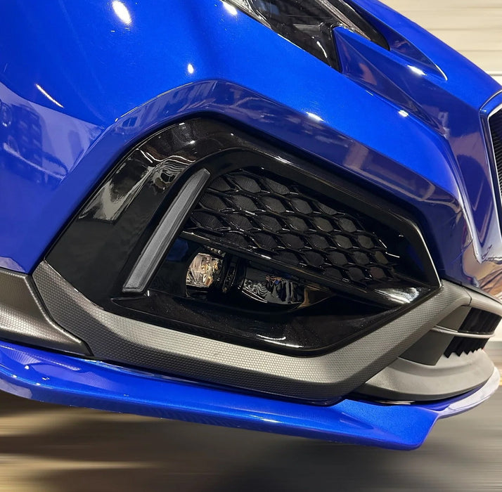 Japan Spec White/Amber Switchback Sequential LED DRL Fog Bezels For 22-up WRX VB