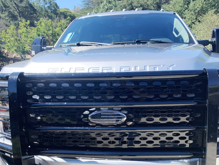 9" Distressed US Flag Grille Emblem Badge For Ford F150 F250 Edge Explorer, etc