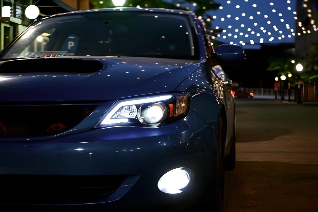 White 24W LED Projector Fog Lights w/ Hi/Lo Beam For Subaru WRX Impreza Forester