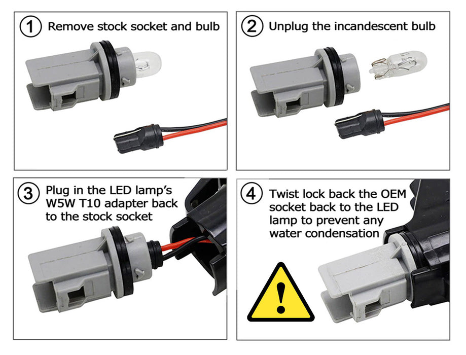 White Full LED License Plate Lights w/ Red Accent C-Ring Trim For 2003-2018 RAM