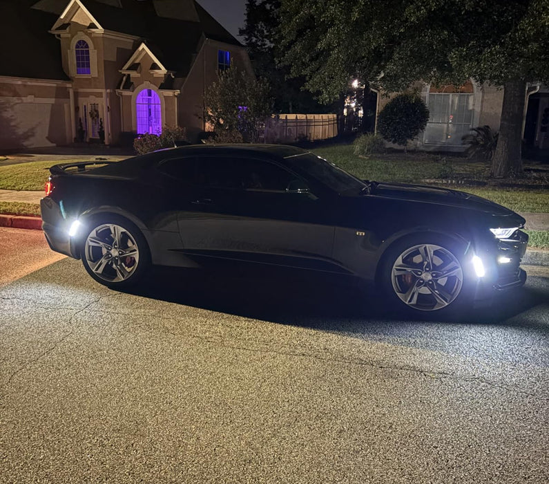 Smoked Lens All Xenon White Full LED Side Marker Lights For 2016-23 Chevy Camaro