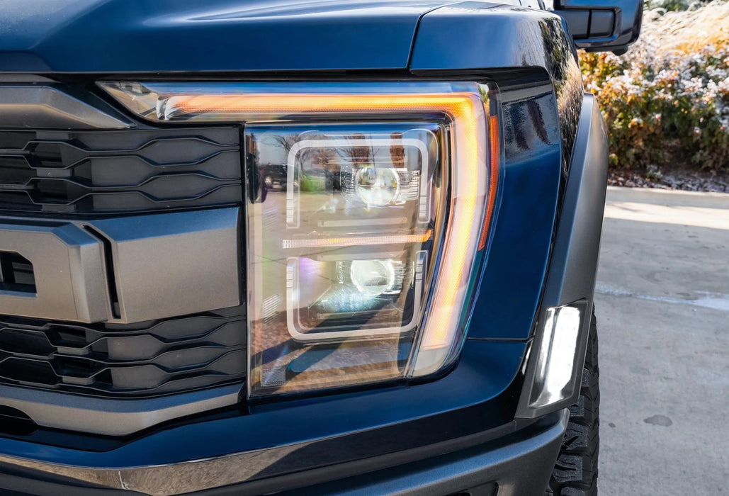 7pc Smoke Lens White Full LED Grille & Fender Flare Lighting Kit For Gen3 Raptor