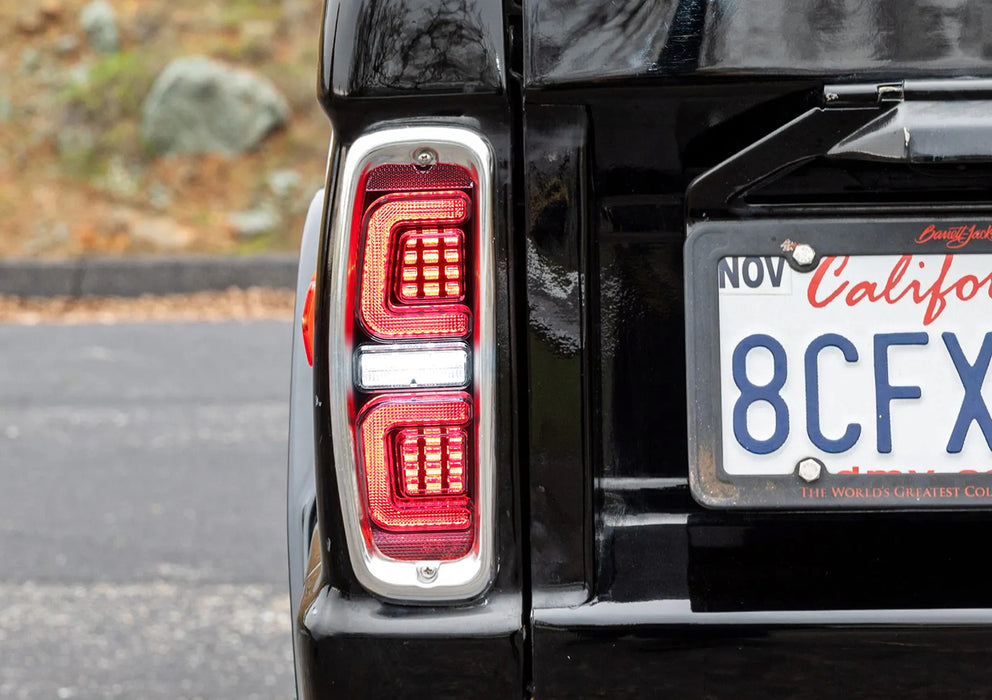 Clear Lens 3-In-1 Full LED Tail Lights For Ford 67-77 Bronco F100 F250 Econoline