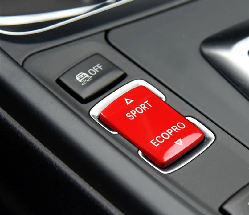 4pc M-Sport Red Center Console Button Cap Replacement Set For BMW 1 2 3 4 Series