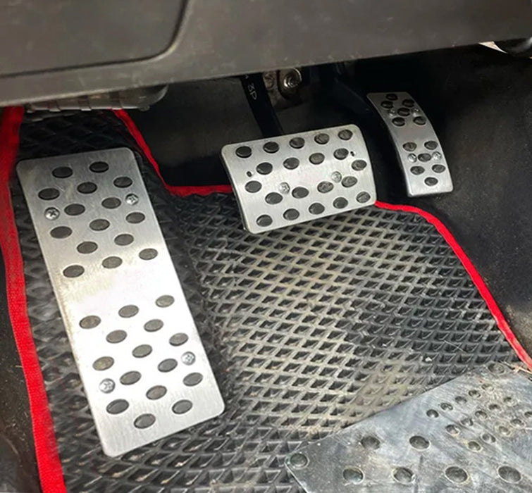 3pc Racing Style Bolt-On Aluminum Pedal Covers Set For Acura/Honda/Subaru, etc