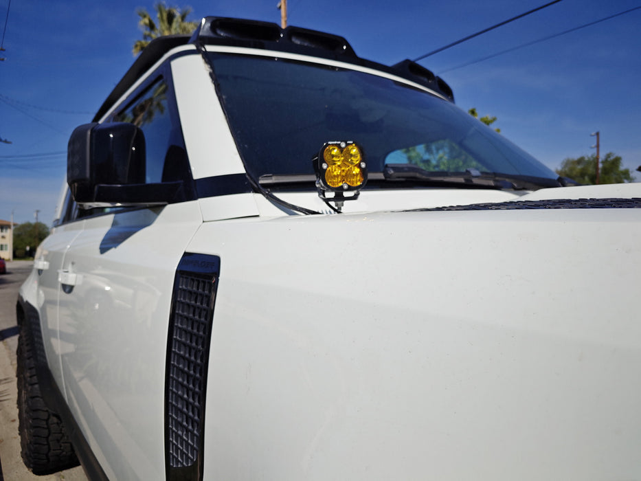 Hood Hinge A-Pillar LED Pod Ditch Light Bracket Mount For 2020-up New Defender