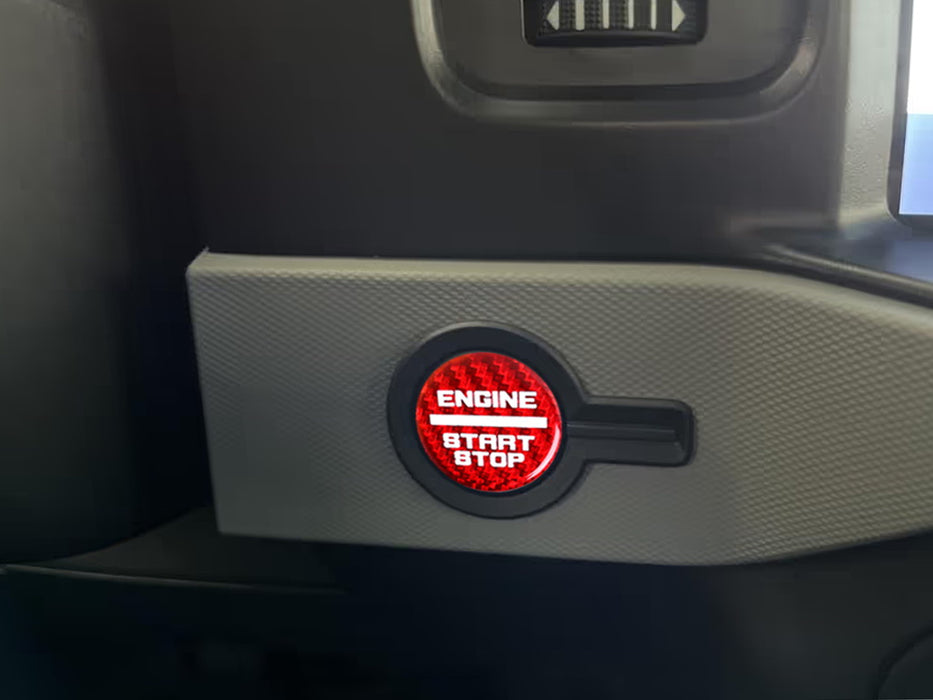 Red Real Carbon Fiber Engine Start Stop Button Trim For Ford Bronco/Bronco Sport