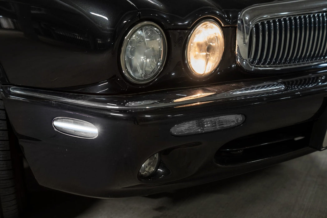 4pc Set Clear Lens Xenon White Full LED Side Marker Lights For Jaguar 97-03 XJ8
