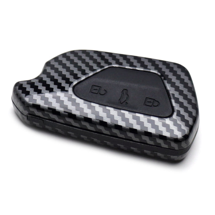 Black Carbon Fiber Finish Plastic Key Fob Case For VW MK8 VIII Golf/GTI ID3 ID4