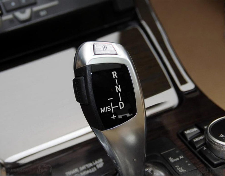 Silver Shift Knob P Button Cover Trim For BMW Fxx 3 4 5 6 X3 X5 X6 Standard Trim
