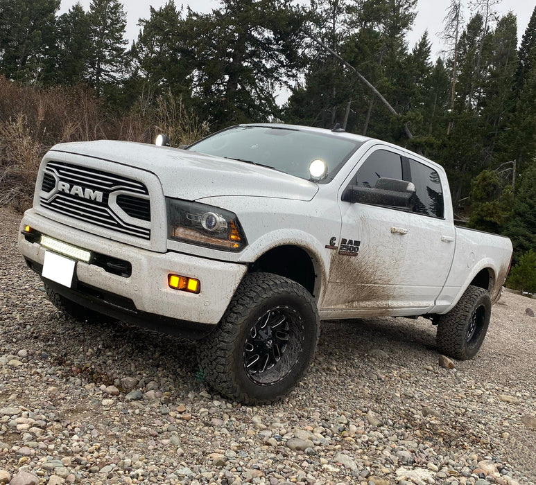 Hood Hinge A-Pillar LED Pod Ditch Light Bracket Mount For 2009-18 RAM 1500 2500