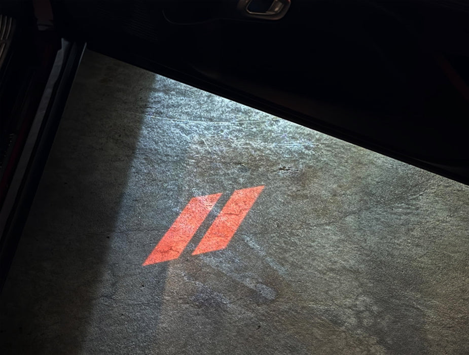 Red // Slash LED Projection Under Door Footwell Lights For Dodge 15+ Challenger