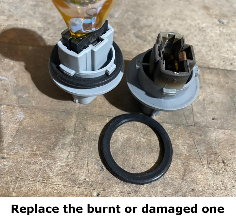 3157 Front Turn Signal/DRL Light Bulb Plug Socket w/5" Adapter Wiring For Toyota