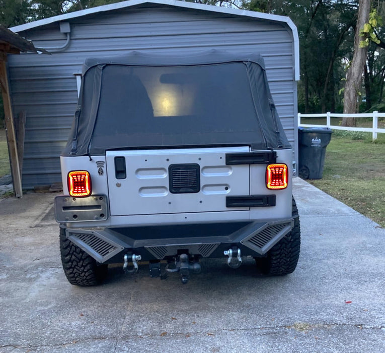 JL Style Smoke Lens Full LED Taillamps For Jeep 76-06 CJ5 CJ7 CJ8 Wrangler YJ TJ