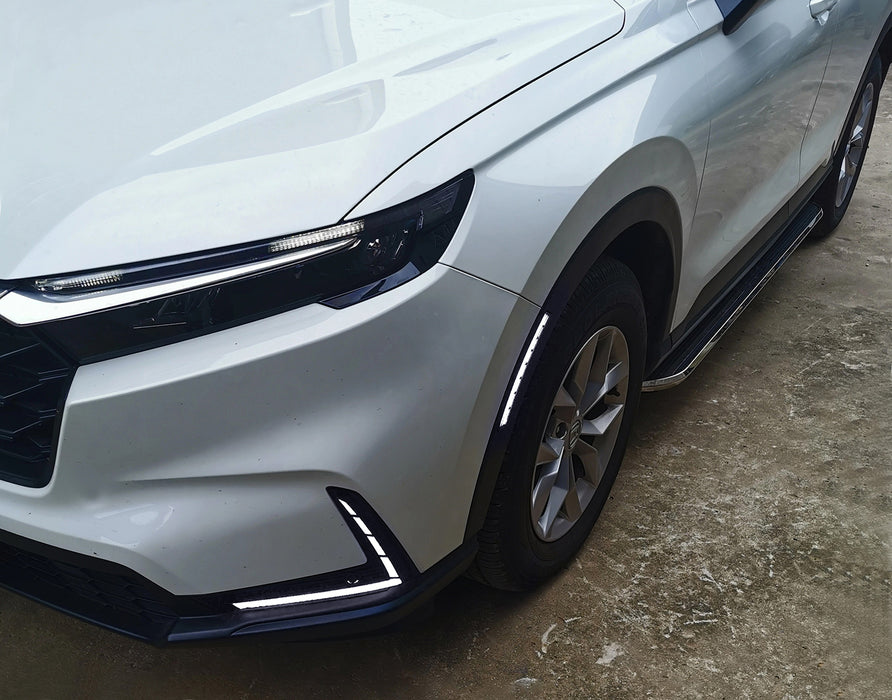 L-Shape White/Amber Switchback LED Daytime Running Light Kit For Honda Gen6 CR-V