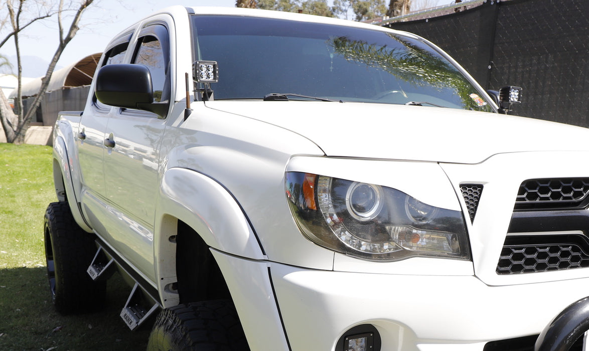 Hood Hinge Mount LED Ditch Light Bracket For Toyota 05-15 Tacoma 03-09 4Runner