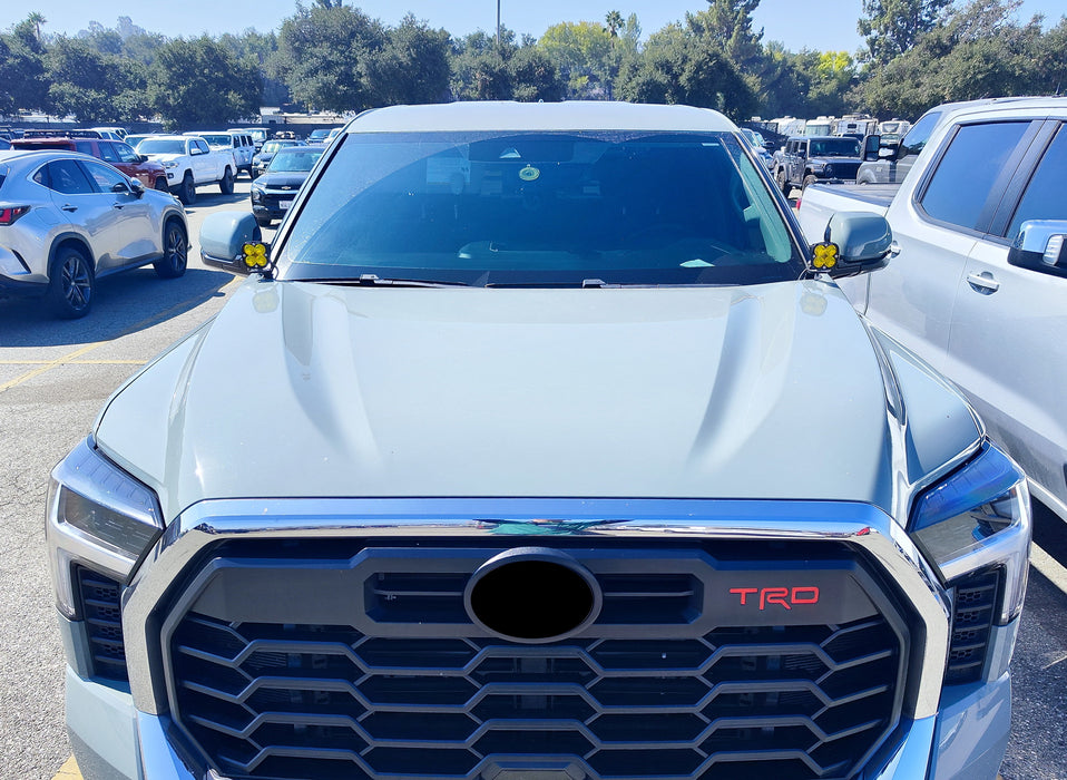 Hood Hinge A-Pillar LED Pod Ditch Light Bracket Mount For 14-21 Tundra Gen2 Gen3