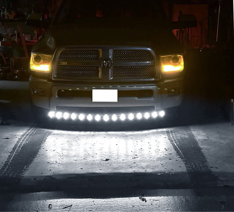 Truck/Semi 20pc White LED Front Bumper Valance/Air Dam Accent Running Light Kit