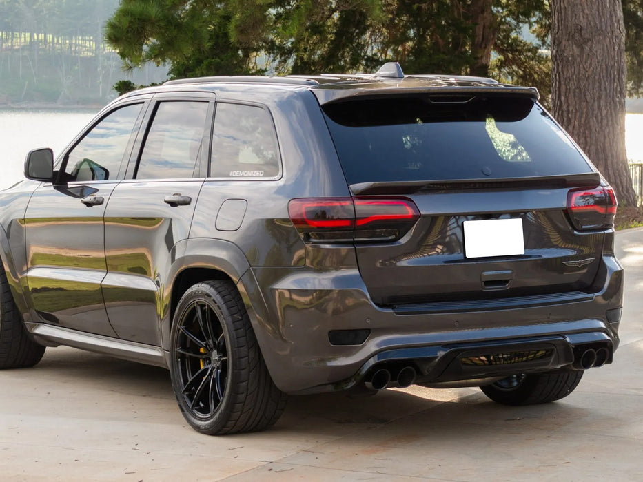 Black-Out Lens Rear Bumper Reflectors For 11-20 Jeep Grand Cherokee WK2, Compass