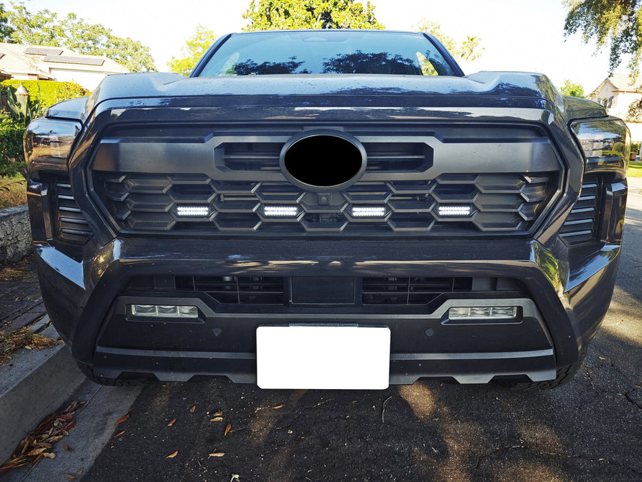 4pc Smoked White Full LED Front Grille Lighting Kit For 24-up Toyota Tacoma TRD