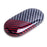 Black/Red Carbon Fiber Pattern Plastic Key Fob Case Shell For Mercedes Oval Key