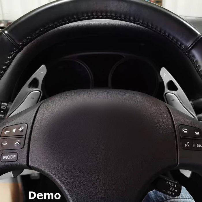 Gloss Black Finish Large Steering Wheel Paddle Shifter Kit For 2006-13 Lexus IS