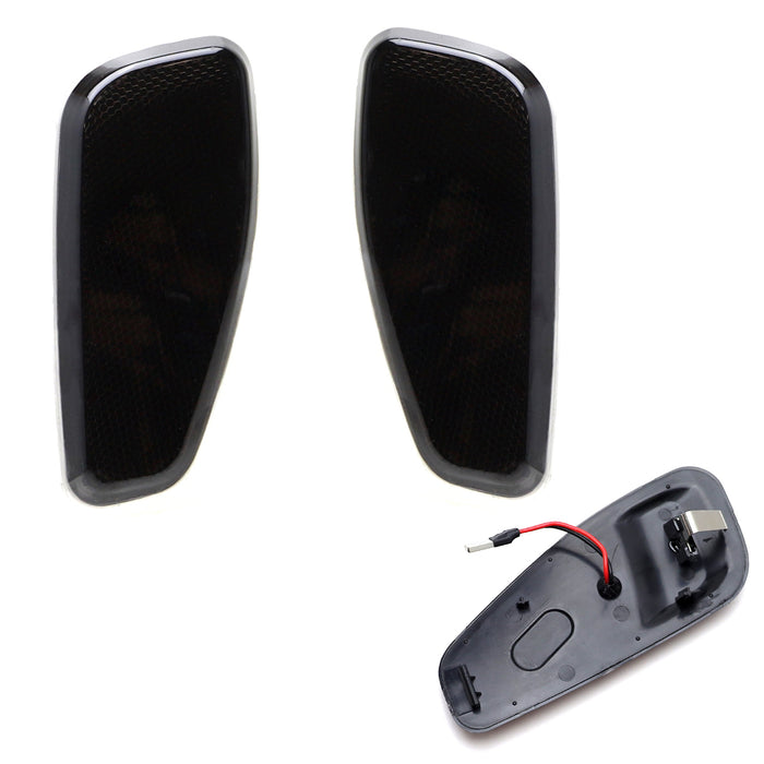 Smoked Lens Quad-White Full LED Strip Side Marker Lights For 2015-2023 Renegade