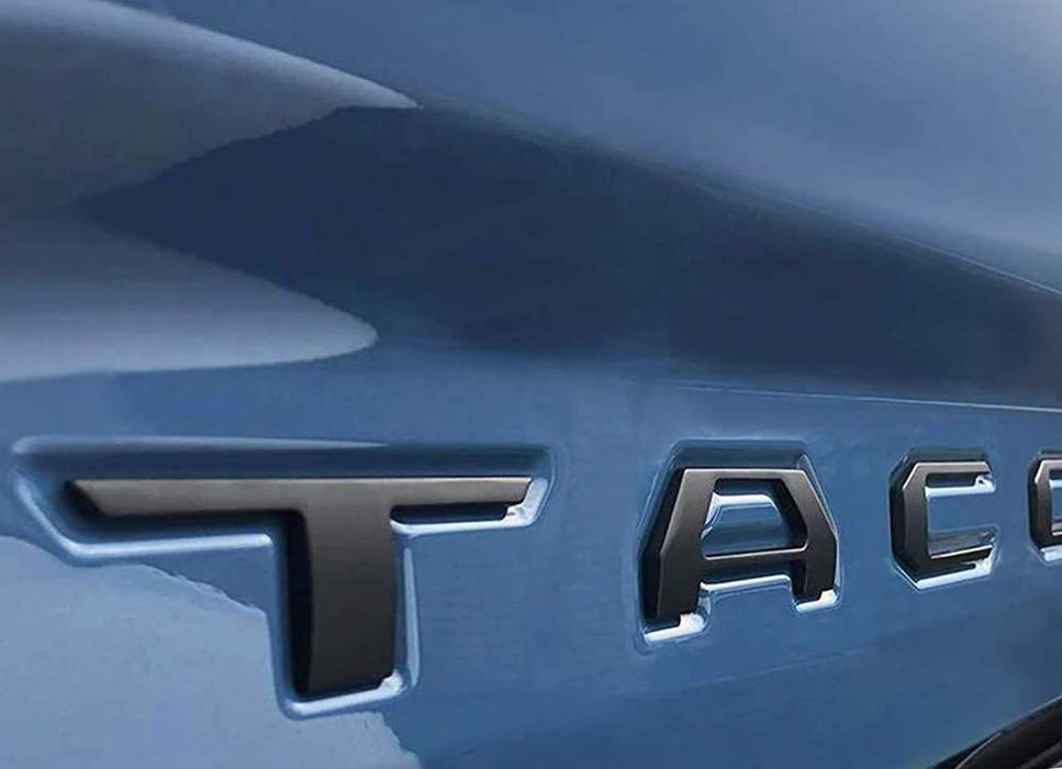 Matte Black Finish 3D Raised Tailgate Letter Pieces For 2024-up Toyota Tacoma